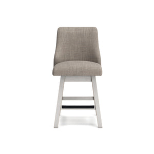 Robbinsdale Antique White Upholstered Swivel Counter Stool QK1107504