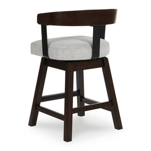 Back view of Haddigan Dark Brown Swivel Counter Stool