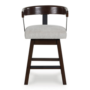 Haddigan Dark Brown Swivel Counter Stool QK1107505