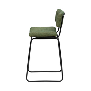 Side view of Malory Avocado Counter Stool