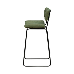 Side view of Malory Avocado Bar Stool