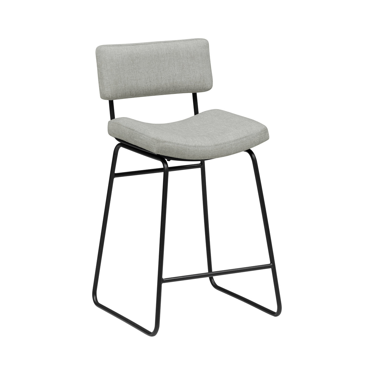 Front right view of Malory Frosted Flint Counter Stool