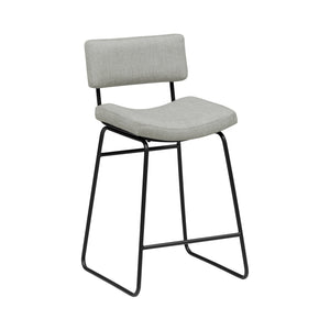 Front right view of Malory Frosted Flint Counter Stool