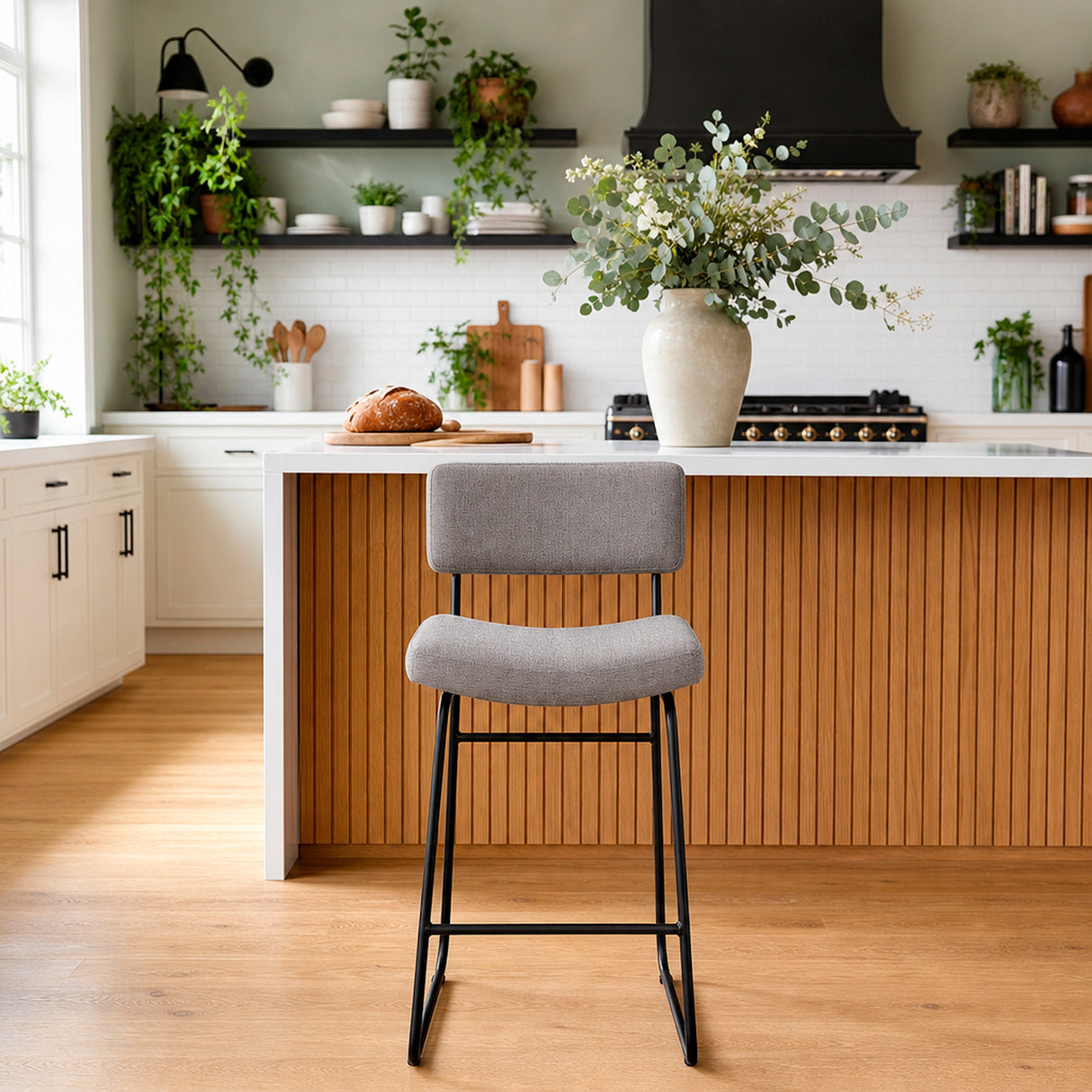 Room setting 2 featuring Malory Frosted Flint Counter Stool