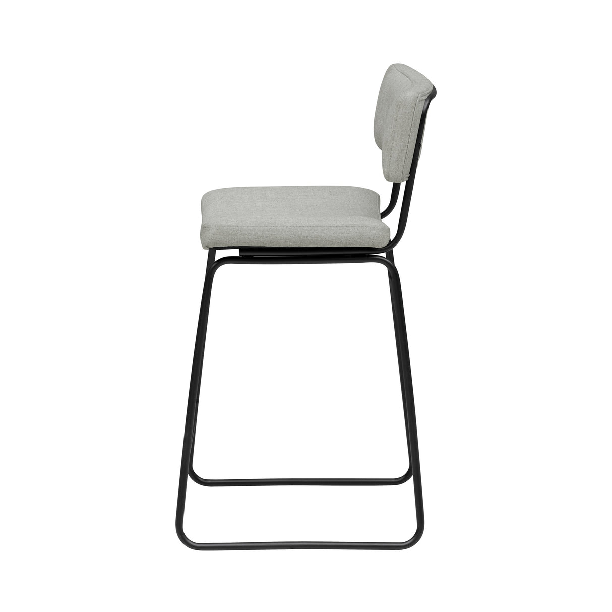 Side view of Malory Frosted Flint Counter Stool