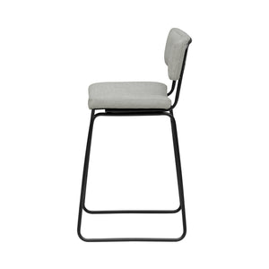 Side view of Malory Frosted Flint Counter Stool