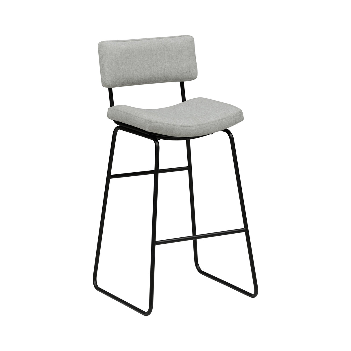 Front right view of Malory Frosted Flint Bar Stool