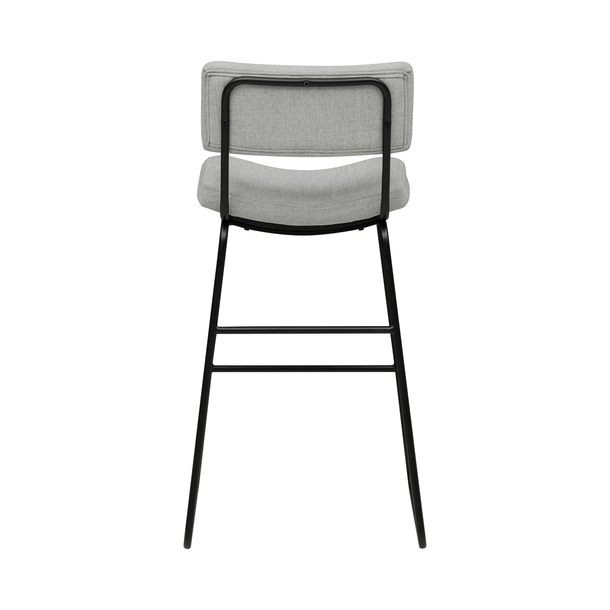 Back view of Malory Frosted Flint Bar Stool