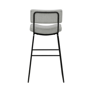 Back view of Malory Frosted Flint Bar Stool