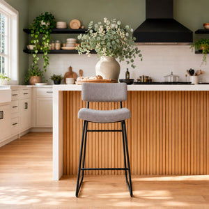 Room setting 2 featuring Malory Frosted Flint Bar Stool