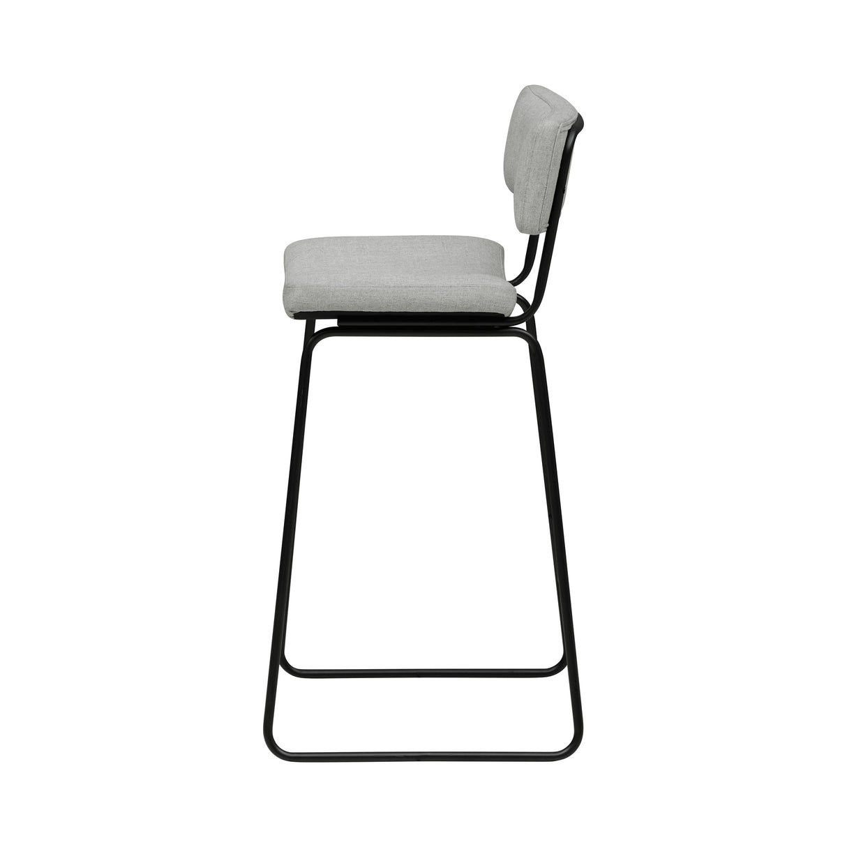 Side view of Malory Frosted Flint Bar Stool