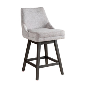 Front right view of Branson Gray Swivel Counter Stool