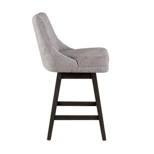 Side view of Branson Gray Swivel Counter Stool