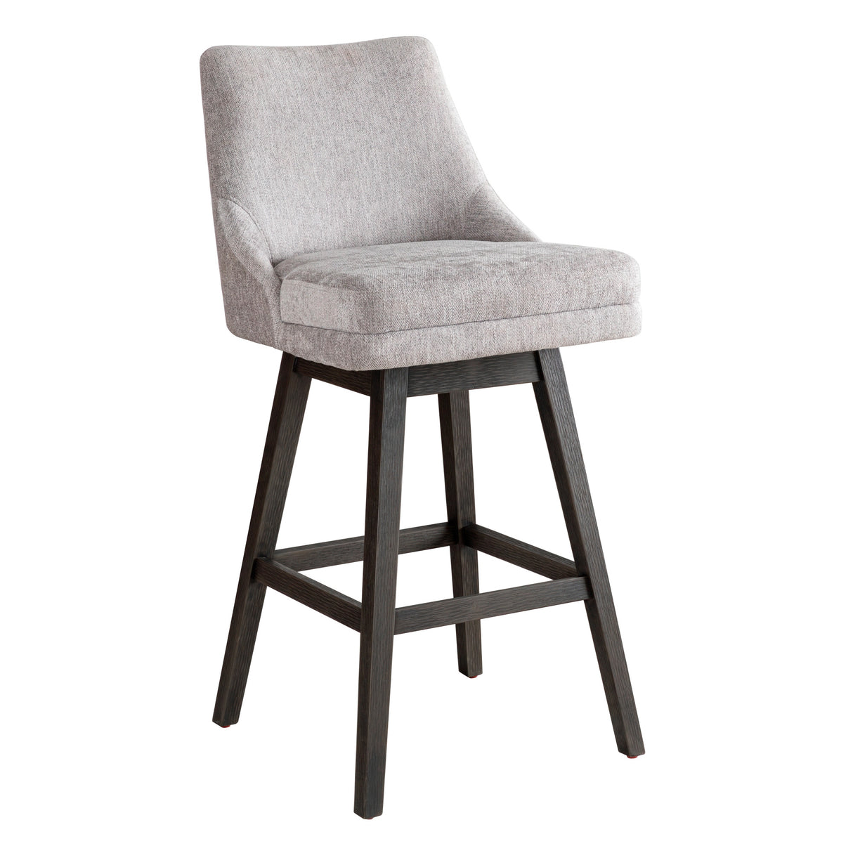 Front right view of Branson Gray Swivel Bar Stool