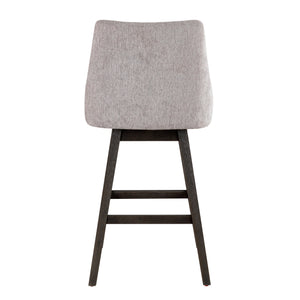 Back view of Branson Gray Swivel Bar Stool