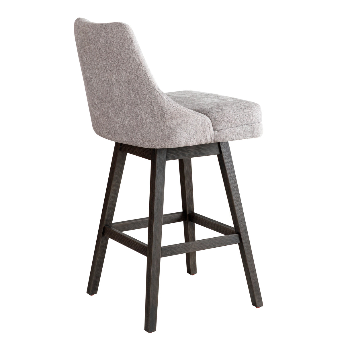 Right side view of Branson Gray Swivel Bar Stool