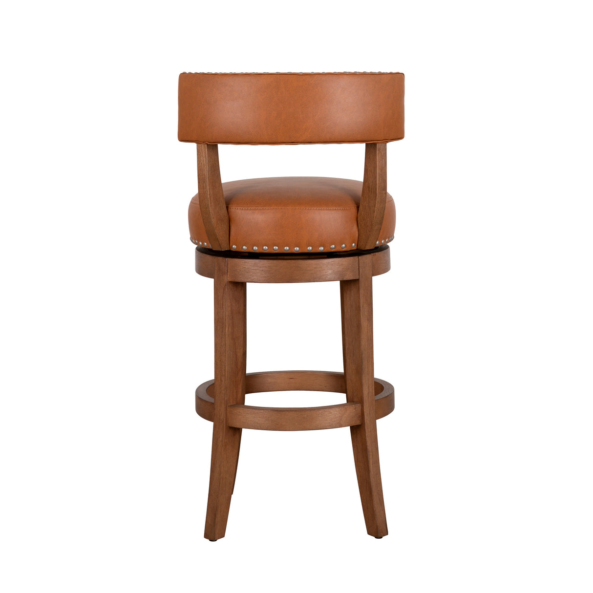 Back view of Mystic Toffee Swivel Bar Stool