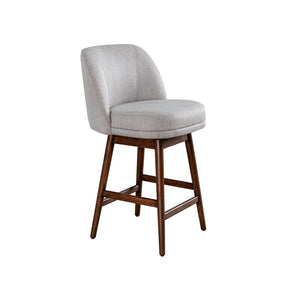Front right view of Sadie Taupe Swivel Counter Stool