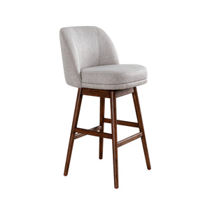 Front right view of Sadie Taupe Swivel Bar Stool