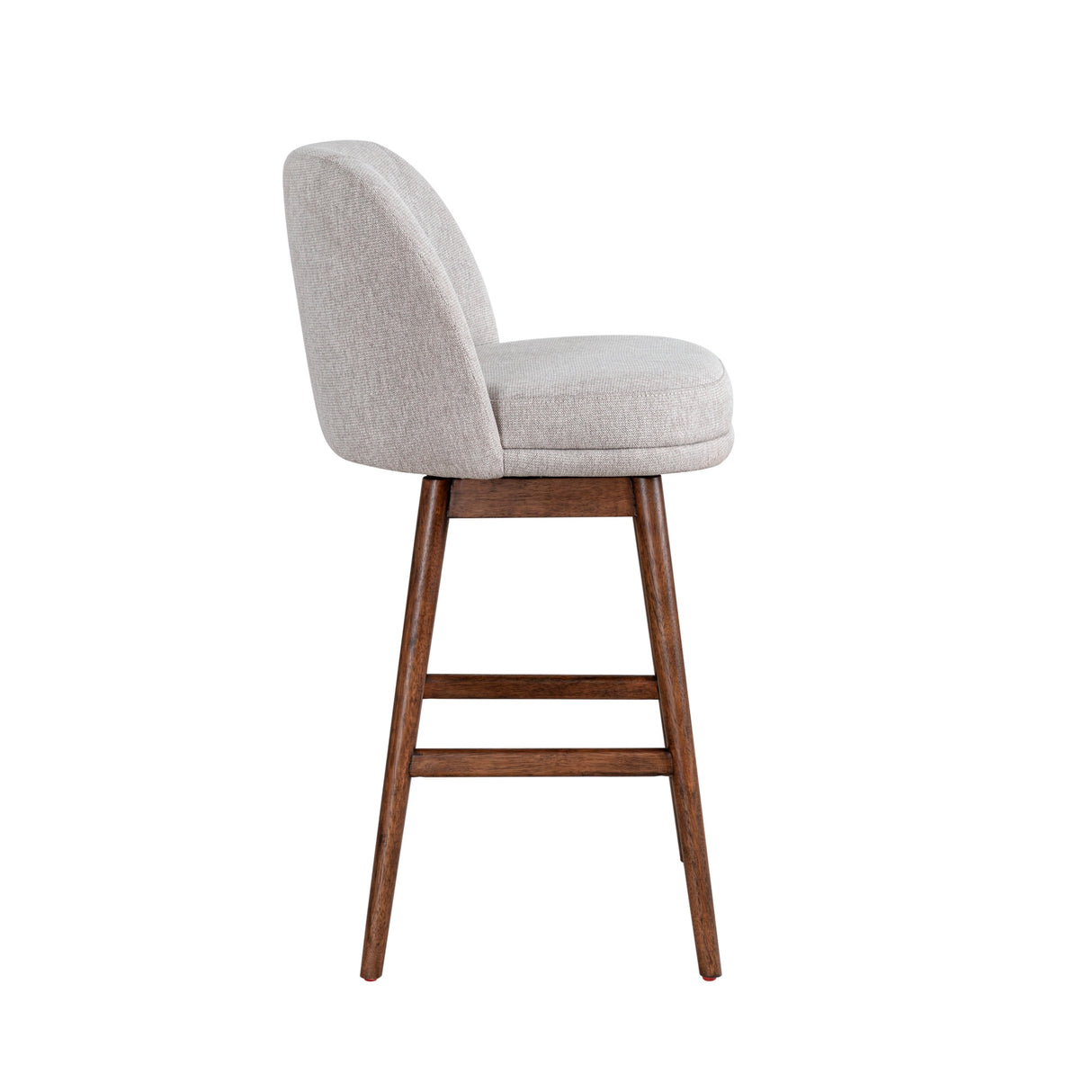 Side view of Sadie Taupe Swivel Bar Stool