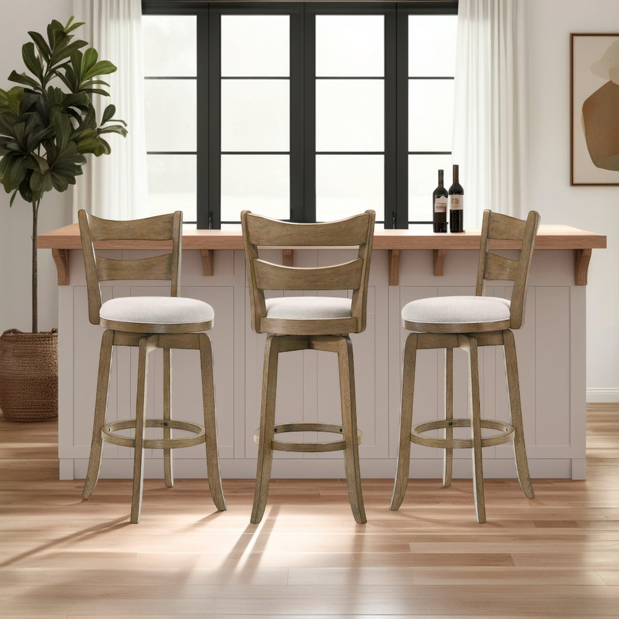 Room setting 2 featuring Blair Whear Swivel Bar Stool
