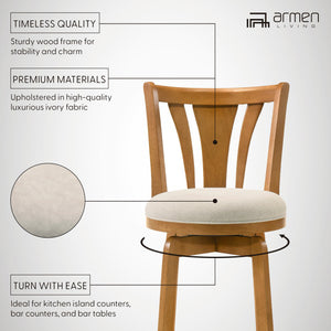 Detail view 2 of Elle Dune Swivel Counter Stool