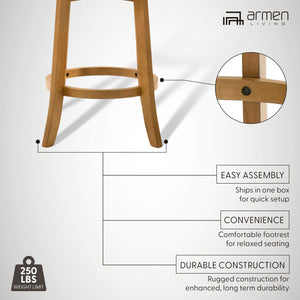 Detail view 3 of Elle Dune Swivel Counter Stool