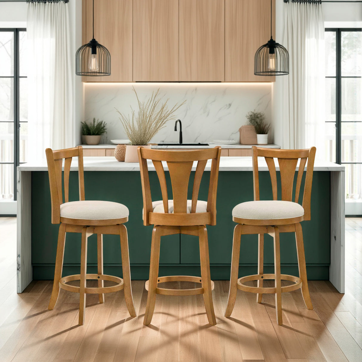 Room setting 2 featuring Elle Dune Swivel Counter Stool