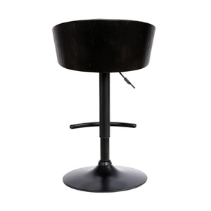 Back view of Montego Black Adjustable Bar Stool