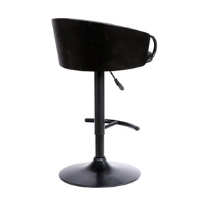 Right side view of Montego Black Adjustable Bar Stool