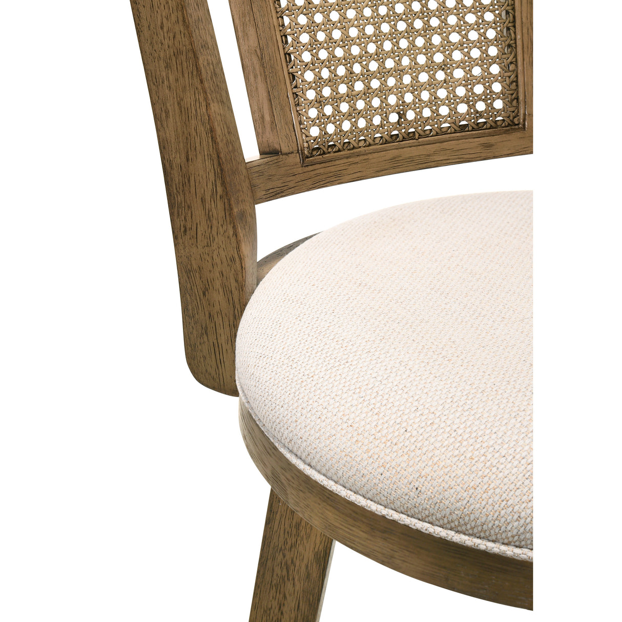 Detail view of Isla Wheat Swivel Counter Stool