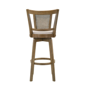 Back view of Isla Wheat Swivel Bar Stool