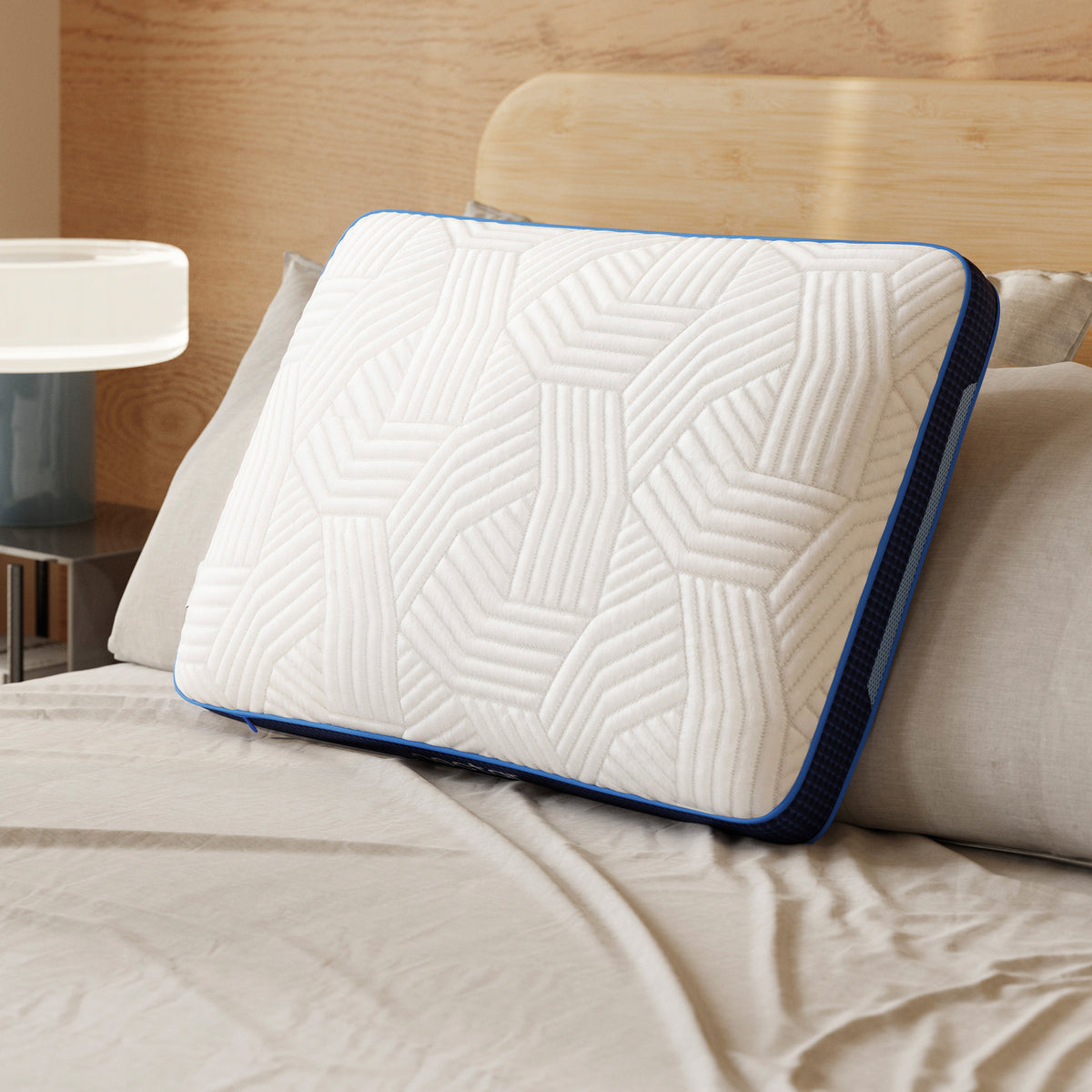 A room setting featuring Nectar Luxe Queen Pillow