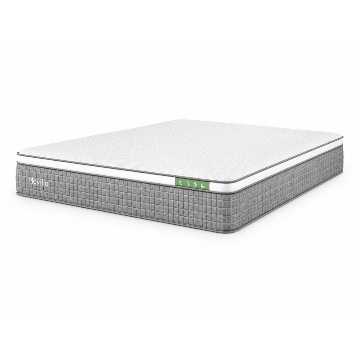 Front right view of Luna Apex Plus 12 Inch Hybrid King Mattress