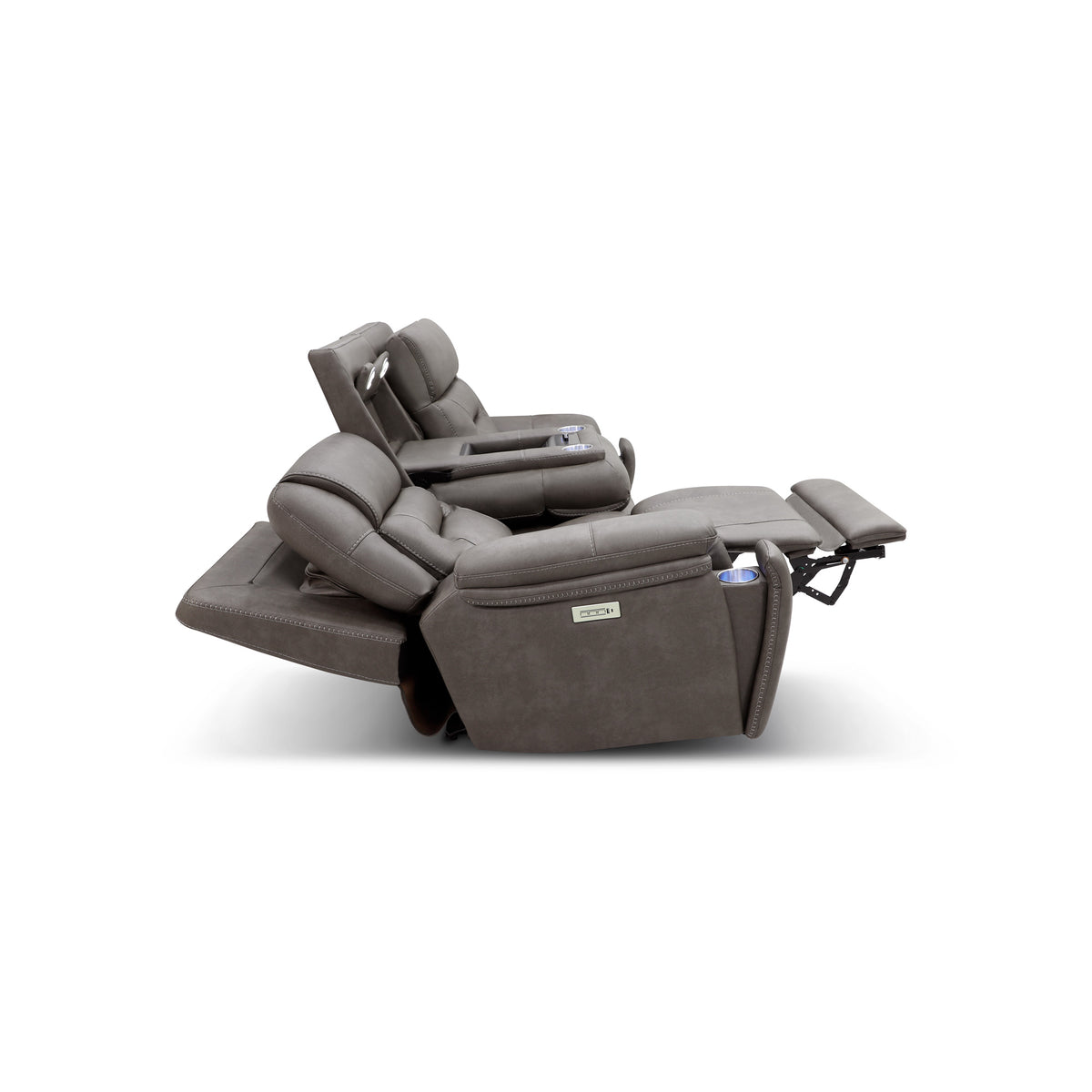 Extended view of Winslow Smoke Immersive Sound Power Reclining Sofa