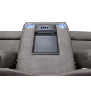 Detail view 3 of Winslow Smoke Immersive Sound Power Reclining Sofa