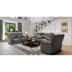 Room setting 2 featuring Winslow Smoke Immersive Sound Power Reclining Sofa