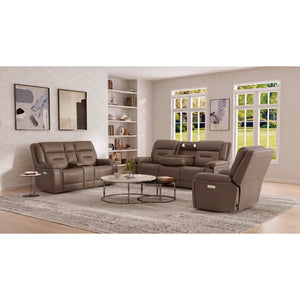 Room setting 2 featuring Winslow Cappuccino Immersive Sound Power Reclining Sofa