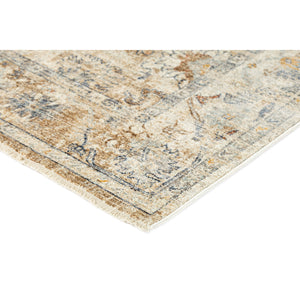 Front right view of Bergama BE4 Ivory 8x10 Rug