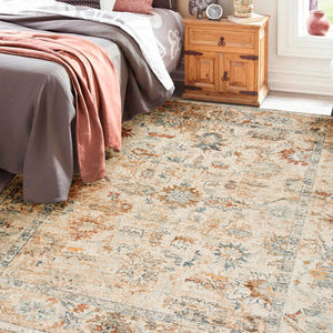 Room setting 2 featuring Bergama BE4 Ivory 8x10 Rug