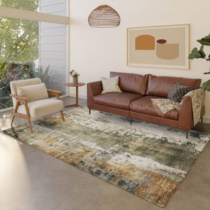 A room setting featuring Kochi KC14 Putty 9x13 Rug