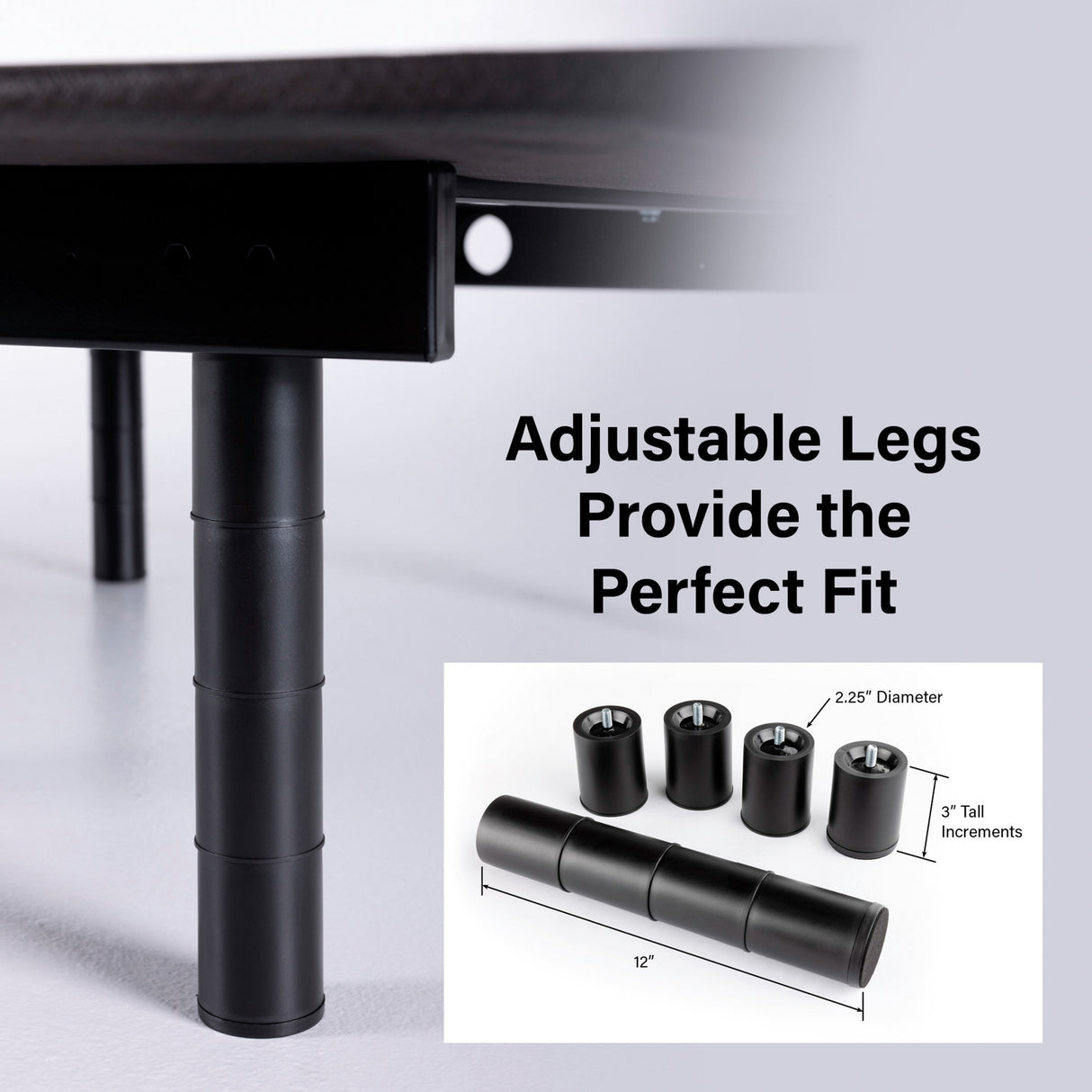 Detail view of Pro-Motion Black King Adjustable Base