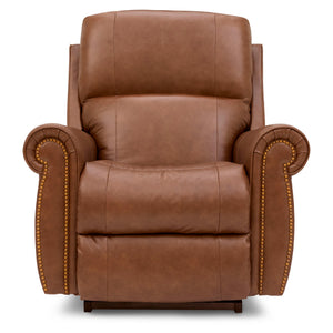 Mocha Dutton Leather Rocker Recliner QK1108334