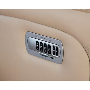 Detail view of Ice Greyson Leather Tri-Power Rocker Recliner