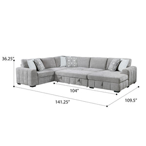 Rylan 4 Piece Sectional with Pop Up Sleeper