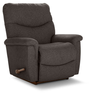 Front right view of James Midnight Rocker Recliner