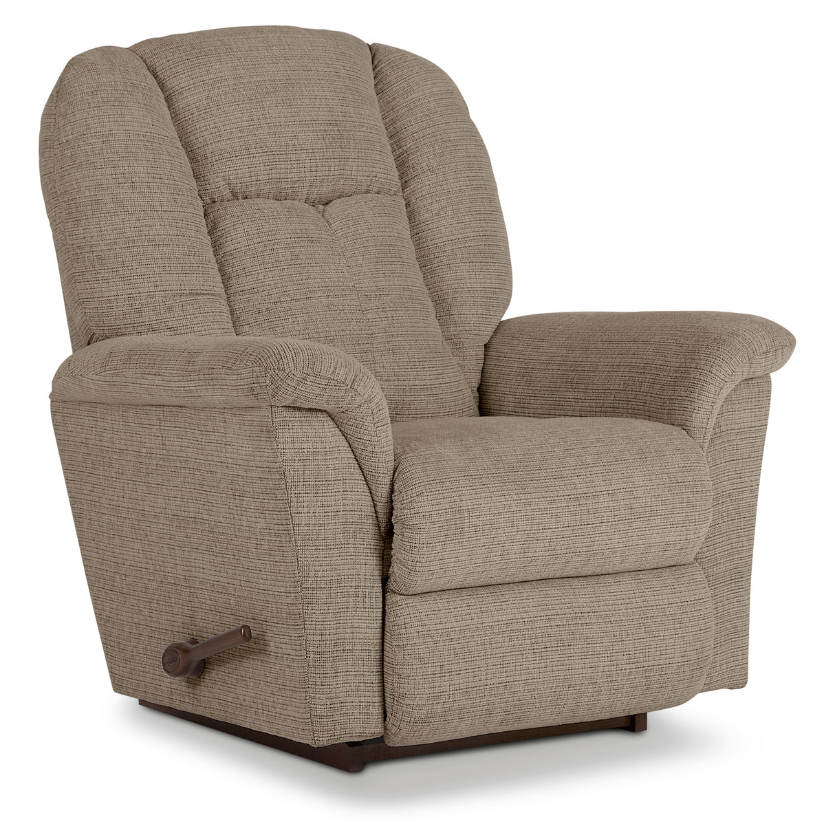 Front right view of Jasper Taupe Rocker Recliner