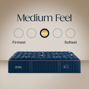 Detail view of Stearns and Foster Legacy Medium II Split King Mattress Set