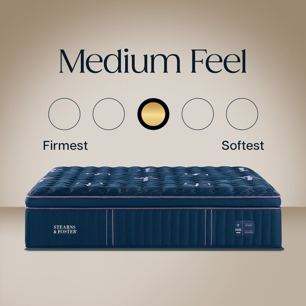 Detail view of Stearns and Foster Legacy Medium Pillowtop II Queen Mattress