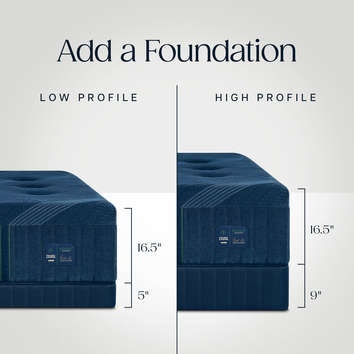 Detail image of Stearns and Foster Reserve Medium Hybrid II California King Mattress with overlay of product dimensions
